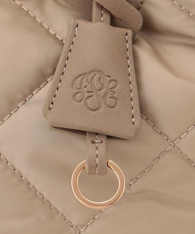 J.PRESS LADIES 【2way・撥水】ボンディングキルト トート バッグ ベージュ系