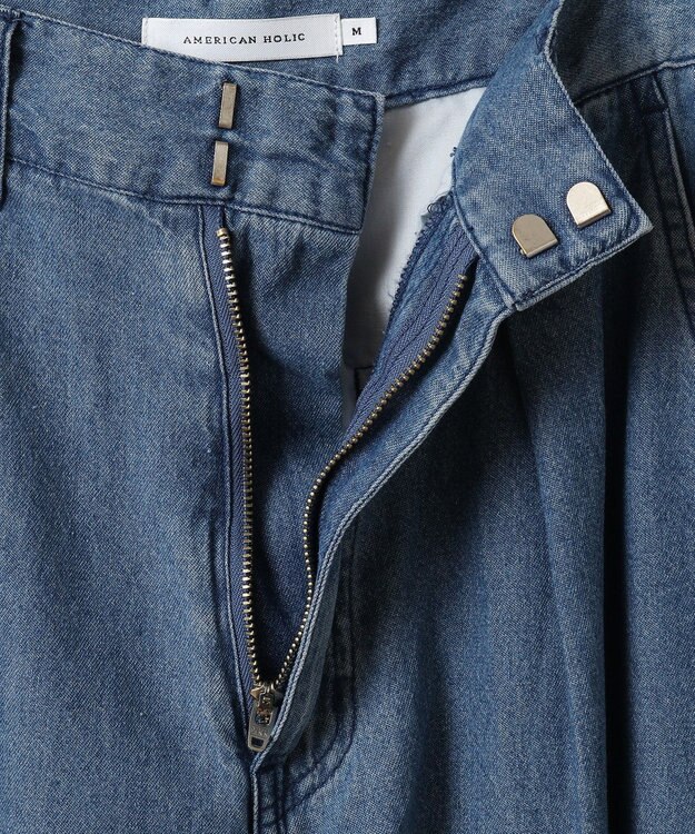 AMERICAN HOLIC ライトオンススーパーワイドデニム Light Indigo