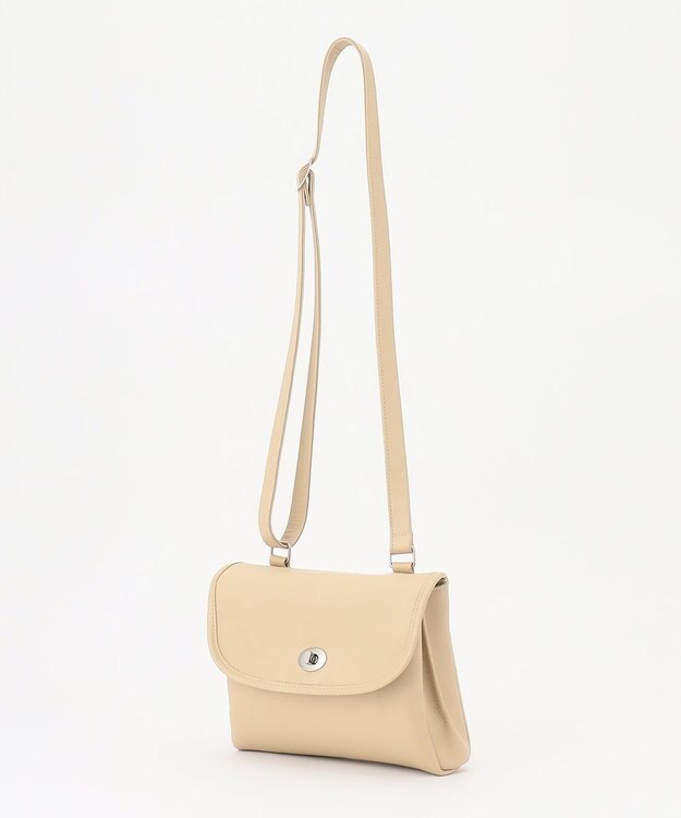 YUSHI Bon chic - SHOULDERBAG 革のショルダーバッグ ライトベージュ