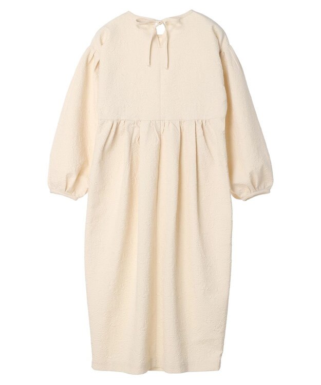 Green Parks armonia. エンボスタックコクーンワンピース Ivory
