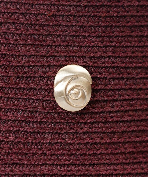 AURORA 【 LANVIN COLLECTION（ランバン コレクション） 】シルクブレードクロッシェハット ワイン