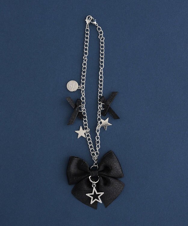 Maison de FLEUR スターリボンバッグチャーム Black