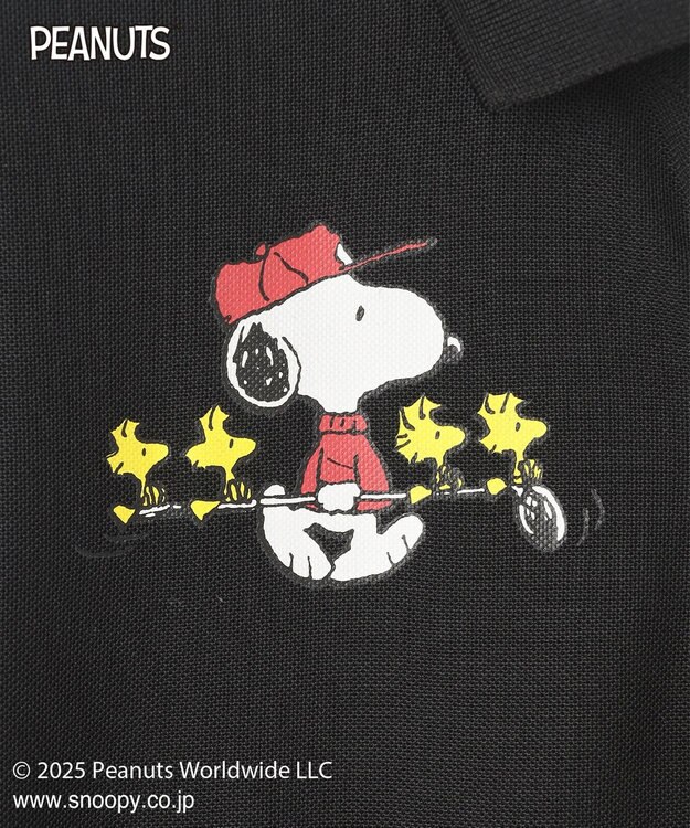 23区GOLF 【WOMEN】『PEANUTS』コラボプリントポロ ブラック系