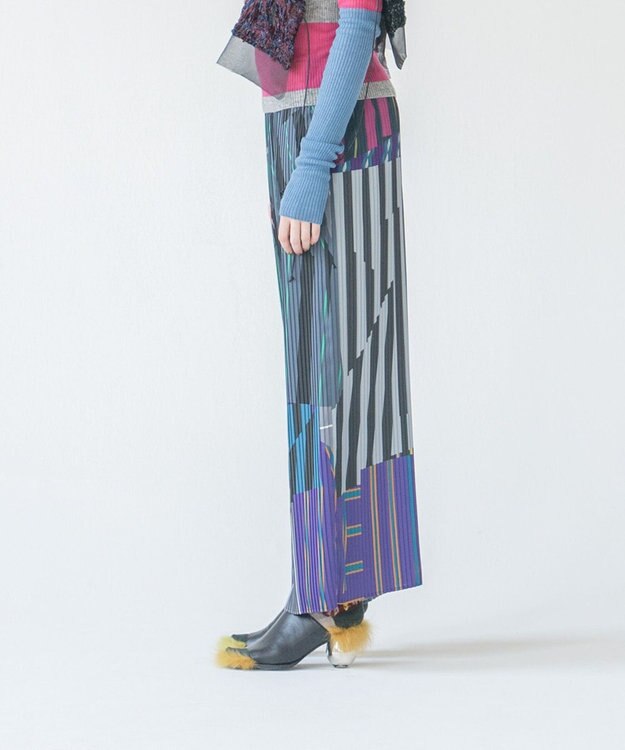 COQ PARALLEL 前後2WAYプリーツパンツ チャコールグレー