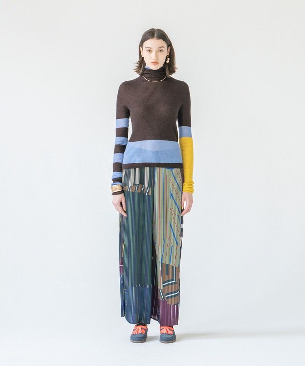 COQ PARALLEL 前後2WAYプリーツパンツ ブラウン