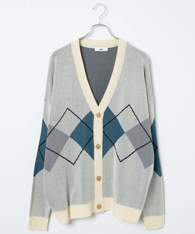 WEGO 【ユニセックス着用ITEM】オーバーフィットドライタッチパターンカーディガン 柄3