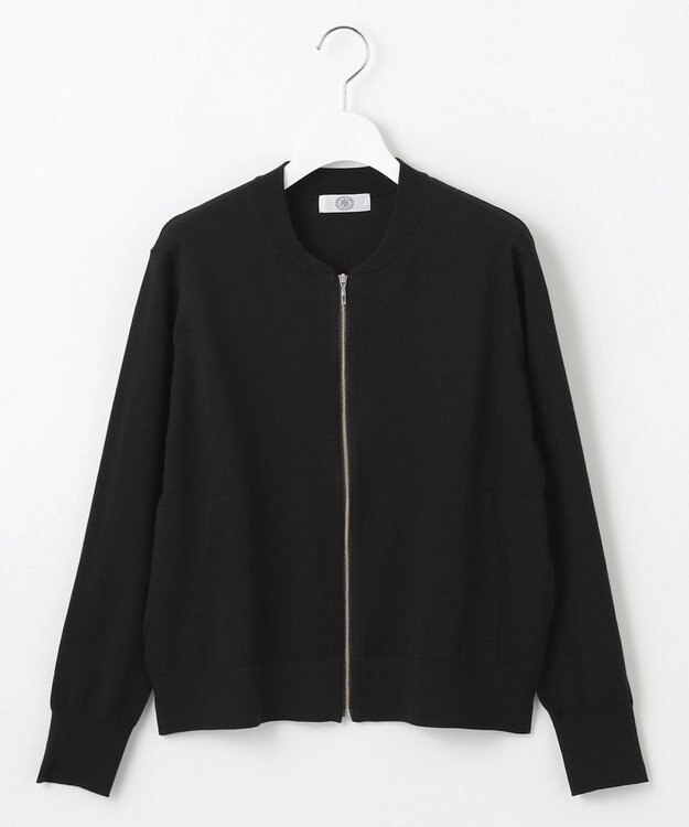 J.PRESS LADIES 【洗える】ラメニット ブルゾン ブラック系