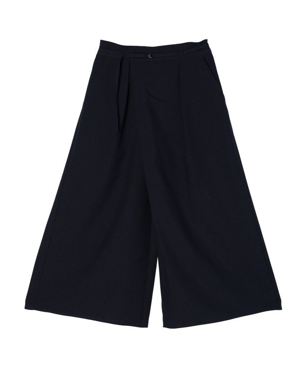 Green Parks 接触冷感　ベルト付ガウチョパンツ Dark Navy