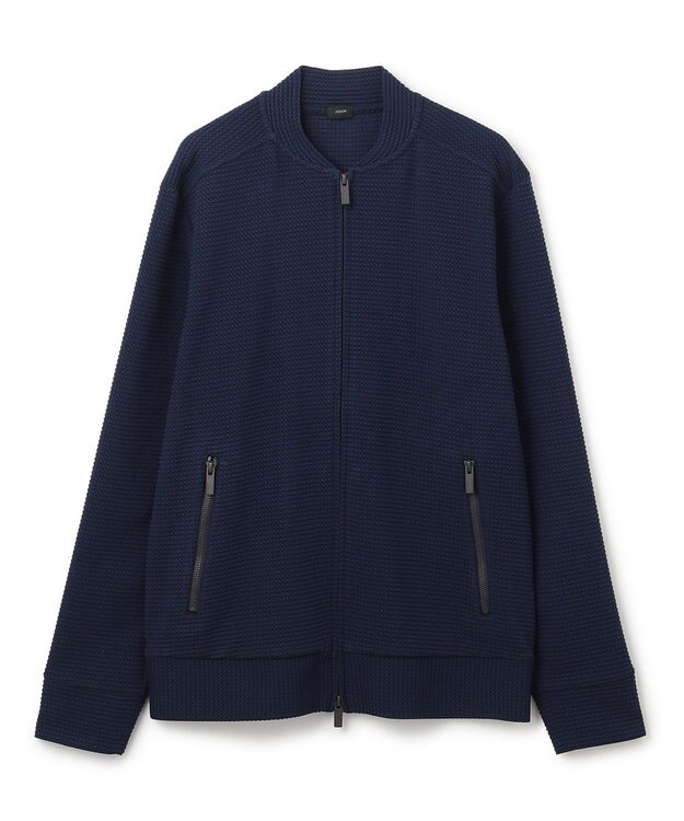 JOSEPH HOMME 【LEON 掲載】＜オリジナル素材＞ ライトタックジャージー ジップアップブルゾン ネイビー系
