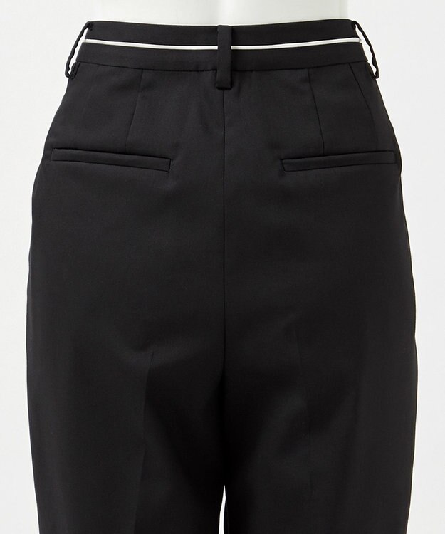 23区 【エステータ】ライトダブルクロス パンツ ブラック