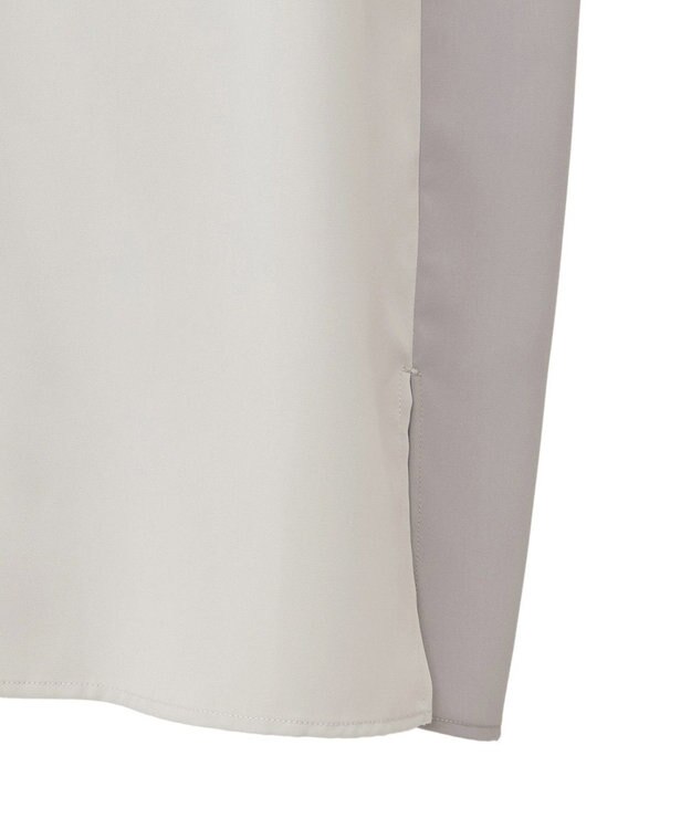 YECCA VECCA カーゴデザイン配色シャツワンピース Light Beige