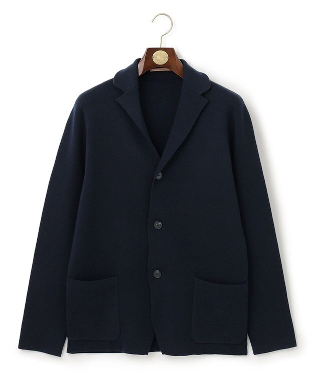 J.PRESS MEN ミラノリブニットジャケット ネイビー系