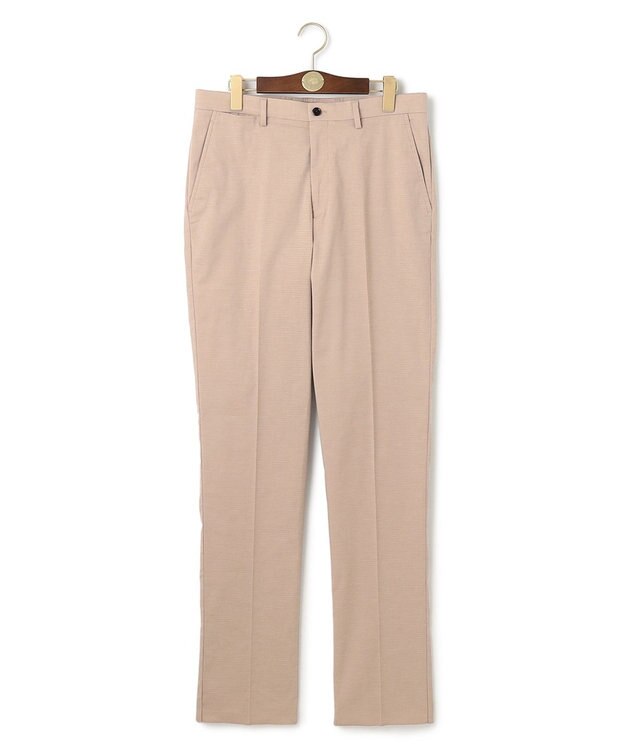 J.PRESS MEN 【ストレッチ】シャドウ千鳥ストレッチ ステムテーパードパンツ ベージュ系
