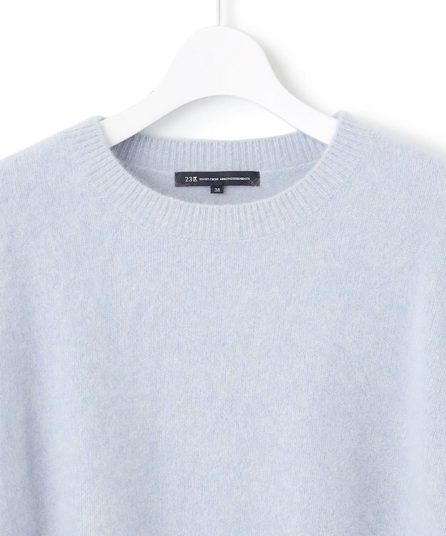 23区 【滝沢眞規子さん着用】クルーネック ヘアリー ニット サックスブルー系