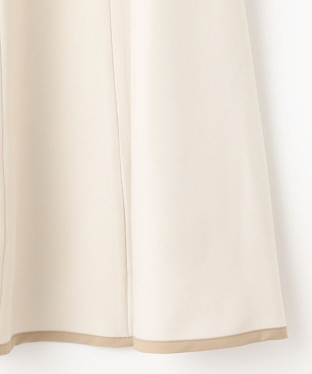 Feroux 【洗える】バイカラーフレア スカート アイボリー系