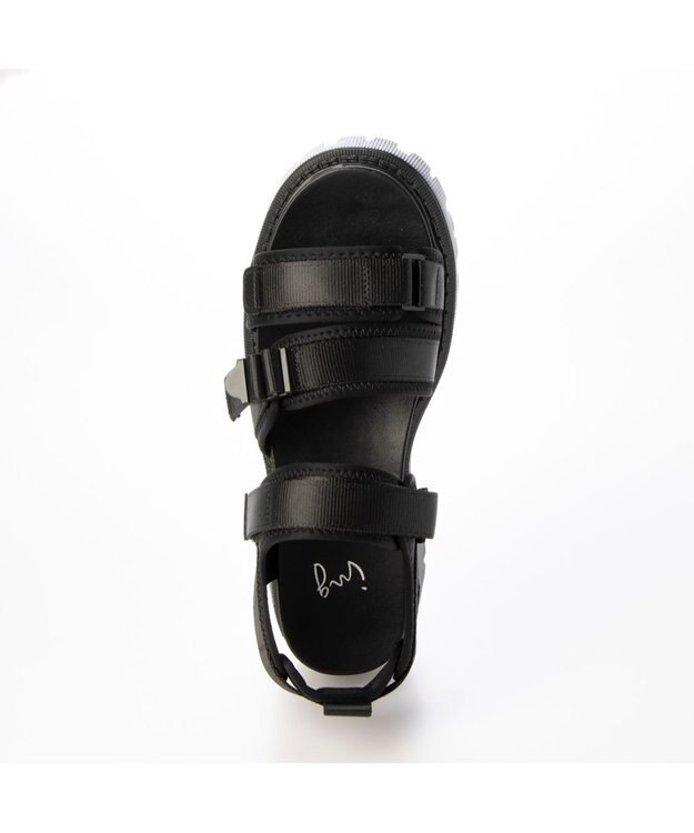 ing <ing>厚底スポーツサンダル ブラック