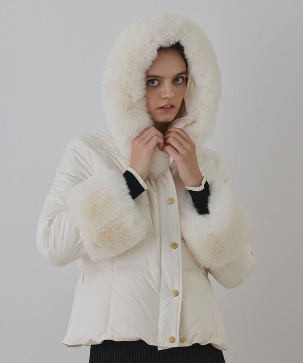 GRACE CONTINENTAL エコファーショートダウンジャケット キナリ