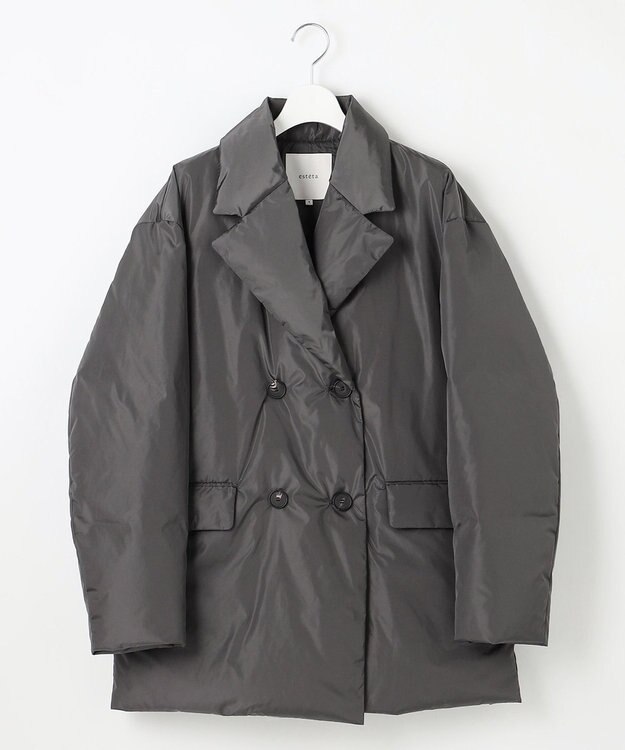 23区 L 【エステータ】LIMONTAタフタ ダウンコート グレー系