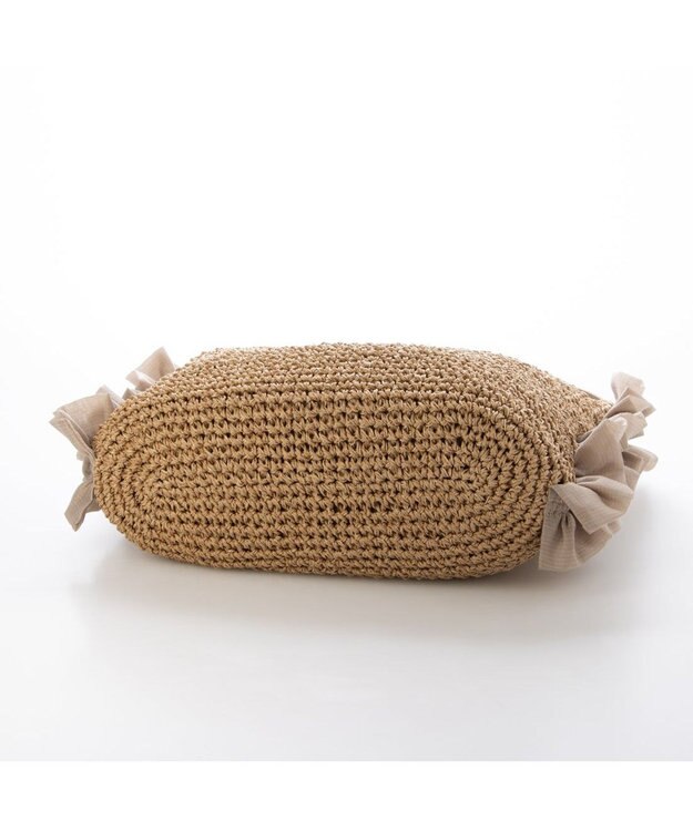 UNBILLION カシュカシュ cachecache / サイドフリルワンンハンドルトート カゴバッグ ブラウン