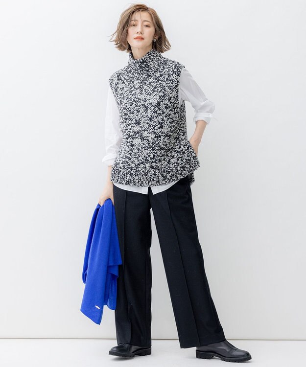 23区 L 【洗える】CANCLINI ベーシック シャツ ホワイト系