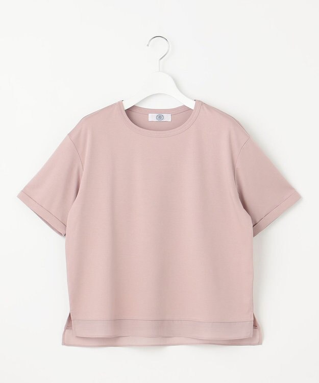 J.PRESS LADIES L 【接触冷感】コットンスムース カフス袖 カットソー ピンク系