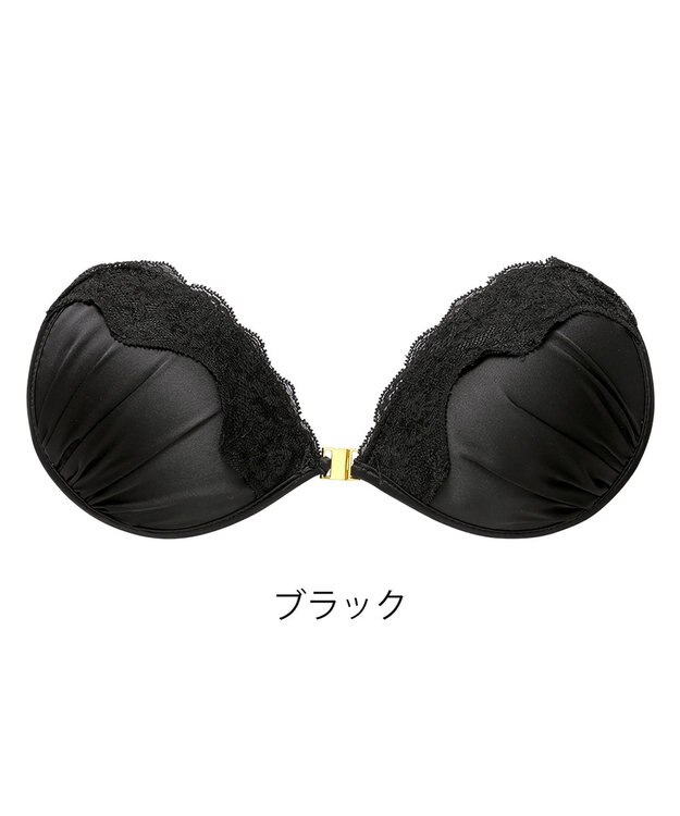 BRADELIS New York 【NuBra / ナチュラルタイプ】ヌーブラ・エアーライト クラリス デザインヌーブラ ストラップレス バックレス ブラック