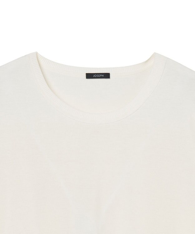 JOSEPH ジャージーハボタイ　ショートスリーブトップス Ivory