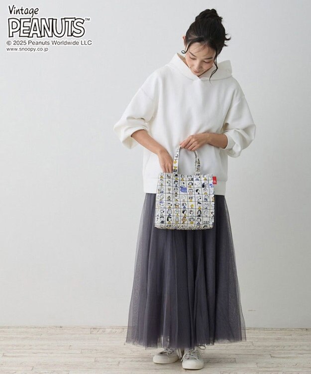 ROOTOTE 8431【スヌーピー】IP.スクエア.ラミネート.ピーナッツ-0L 02：75周年ブロック