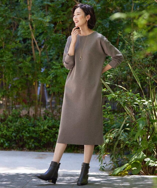 J.PRESS LADIES ドロップ カーブ ネックレス ゴールド系