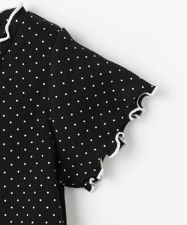 ANY KIDS 【一部店舗/WEB先行販売アイテム】ドット×リボン 半袖Tシャツ ブラック