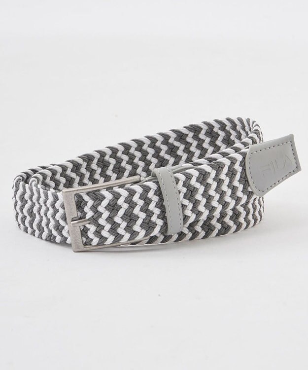 FILA GOLF／marie claire 【FILA GOLF】 メッシュベルト ホワイト×グレー