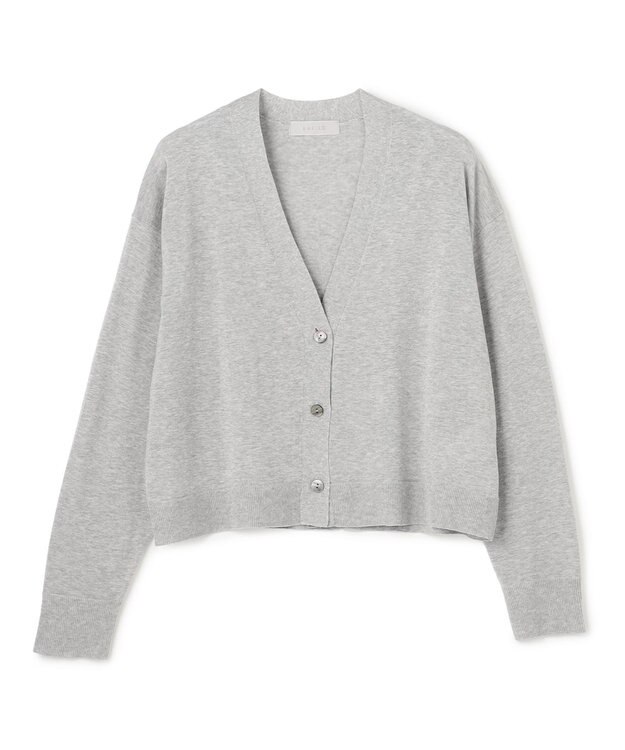 UNFILO L イージーカーディガン クロップド グレー