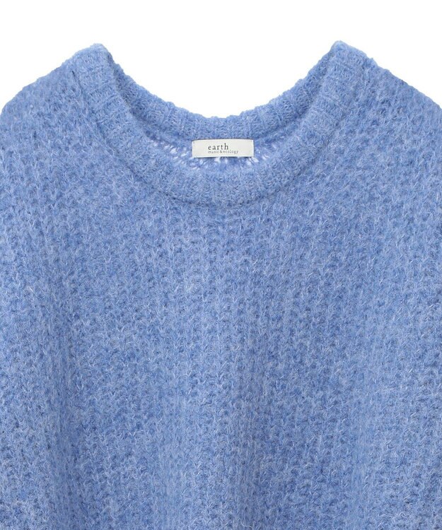 earth music&ecology ふわふわＭＩＸヤーンチュニック Blue