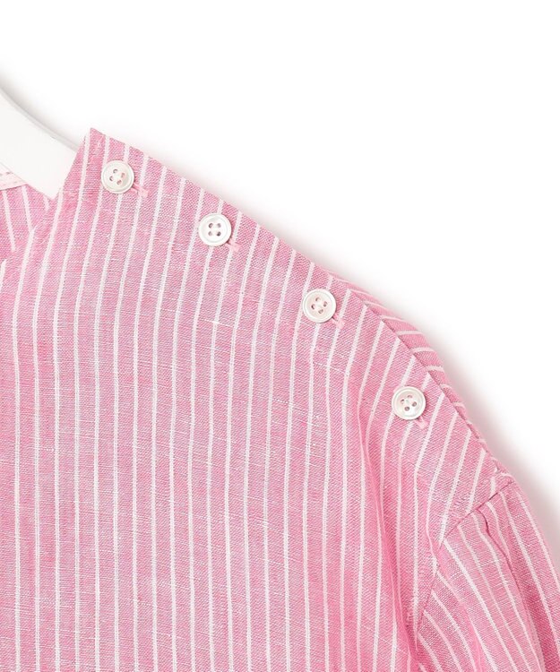 23区 【先行予約】LIBECOリネン ボリュームスリーブ ブラウス ピンク系