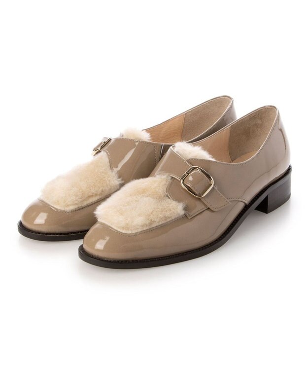 MODE ET JACOMO <carino>モンクストラップシューズ オークエナメル
