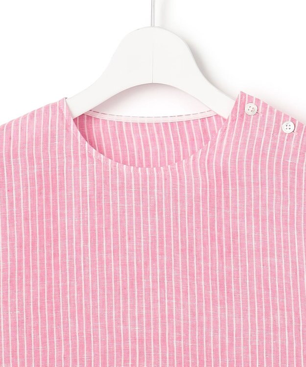 23区 【先行予約】LIBECOリネン ボリュームスリーブ ブラウス ピンク系