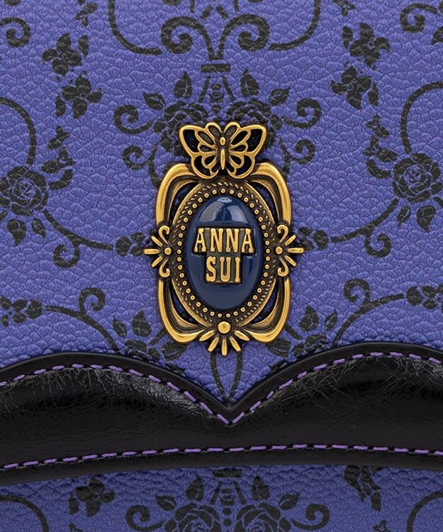 ANNA SUI リーブル 口金長財布 パープル