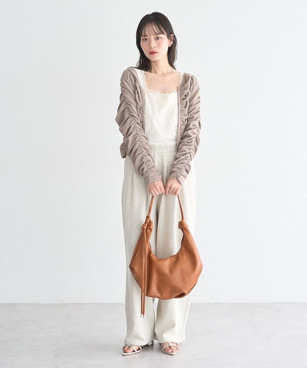 earth music&ecology 総レースホルターネックキャミソール Off White