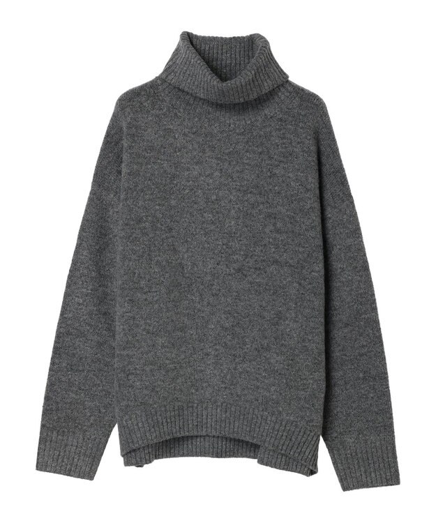 Green Parks ｆｕｗａっとメランジタートルニットプルオーバー Gray