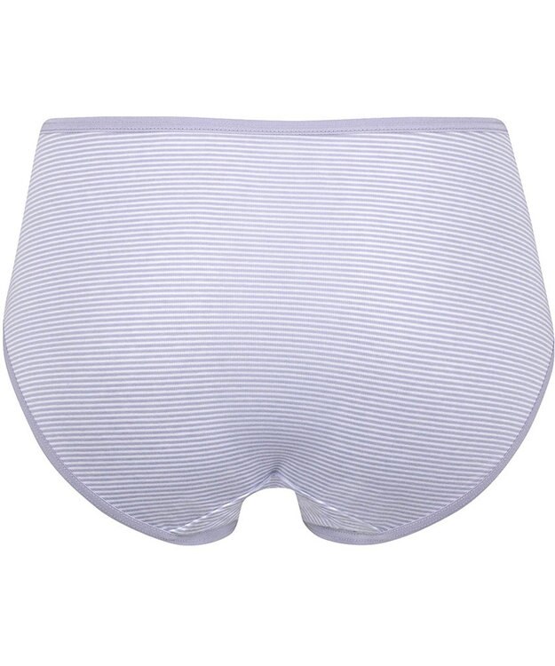 Wing ショーツ 綿混(身生地部) ここちよいフィット感 ムレにくい(身生地部) 【デイリーフィット 綿混ボーダー】 はきこみ丈ふつう EC2650 ウイング／ワコール パープル