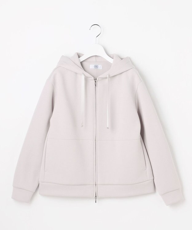 J.PRESS LADIES ダンボールジャージー パーカー ライトグレー系