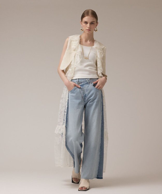 GRACE CONTINENTAL フリルカラーレースワンピース キナリ