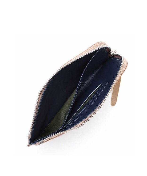 A.D.M.J. 【牛革】メタリックレザー/オーガナイザーパース ゴールド