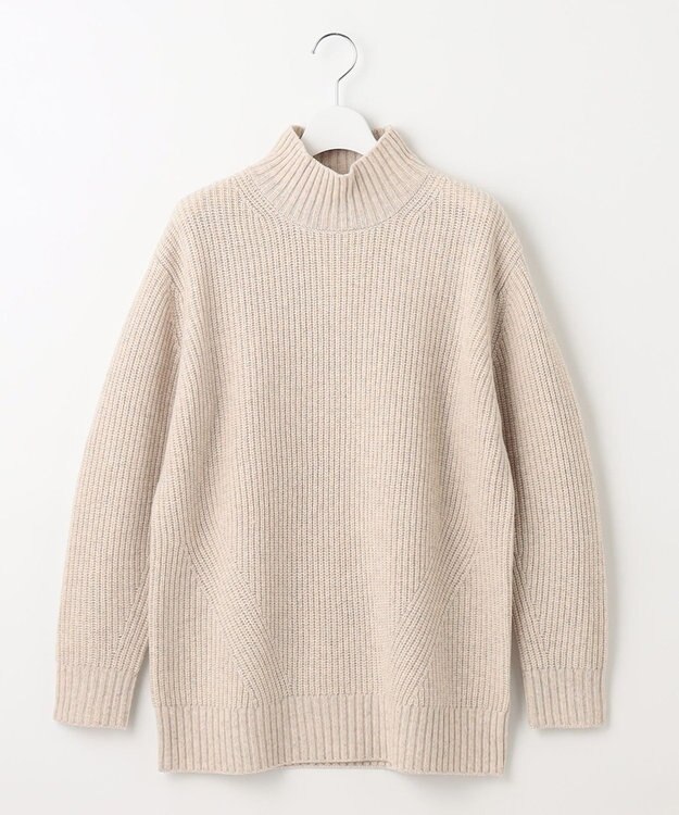 J.PRESS LADIES 【洗える】AUSSIE AIR ハイネック ミドルゲージ ニット ベージュ系