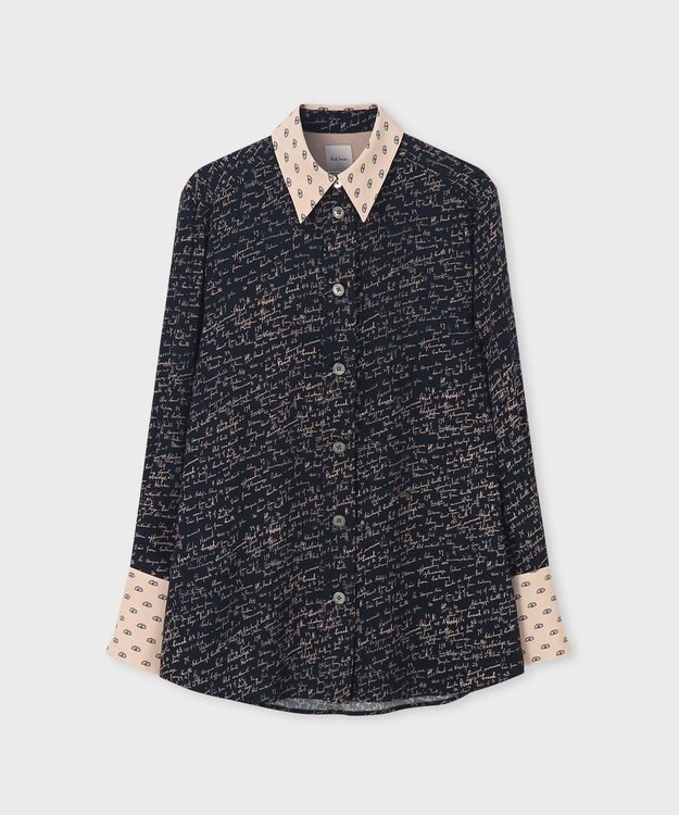 Paul Smith Slide Notes ブロッキング シャツ ネイビー