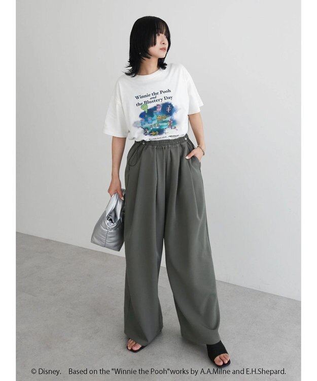 Green Parks Ｗｉｎｎｉｅ　ｔｈｅ　Ｐｏｏｈ／ラメプリント半袖ＴＥＥ Off White