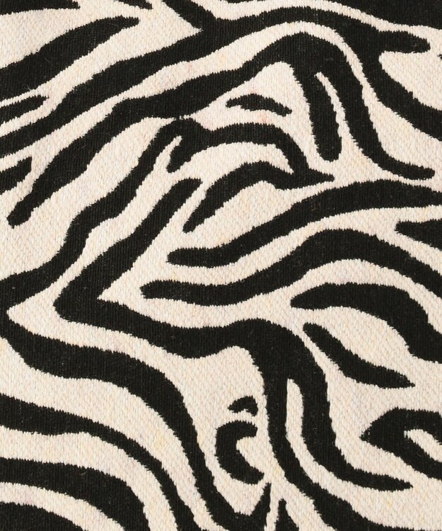 UNBILLION cachecache 丸手根革スクエアトートバッグ ゼブラ