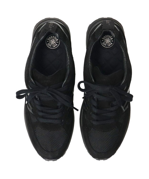 INTER-CHAUSSURES 【BUSSOLA】撥水コンビスニーカー ブラックコンビ