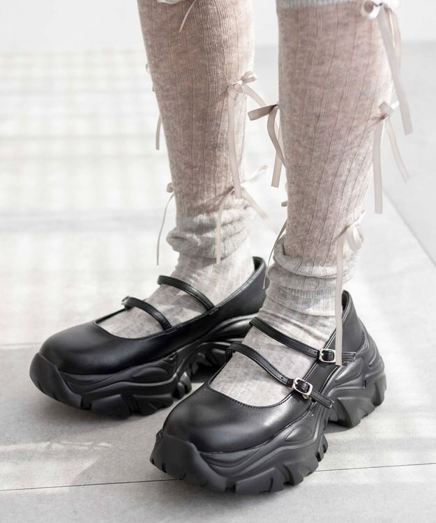 WEGO 2WAYベルトシューズ ブラック