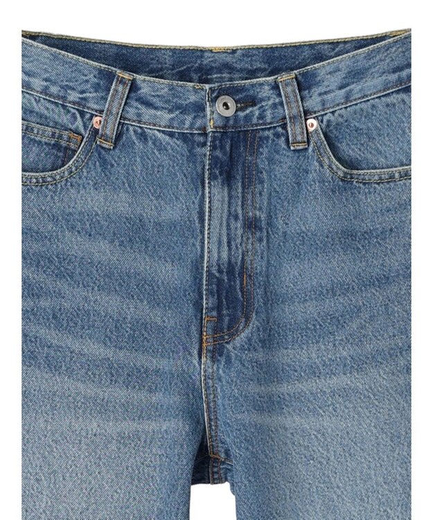 earth music&ecology ウ゛ィンテージ加工テーパードデニム Medium Indigo